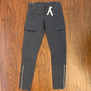 J Brand Dark Gray Skinny Cargo Pants